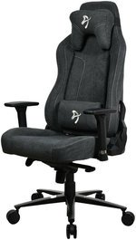 Arozzi Vernazza Gaming Chair, Soft Fabric Material, 3D Armrests, Rocking & Lock-Tilt Function, Adjustable Height & Backrest, 145kg Weight Capacity, Standard Size, Dark Gray | VERNAZZA-SFB-DG