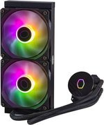 Cooler Master MasterLiquid 240L Core aRGB CPU Liquid Cooler, 240mm Radiator Size, 2x Fans, 1750 RPM Fan Speed, 71.93 CFM Fan Airflow, New Gen S Dual Chamber Pump, Black | MLW-D24M-A18PZ-R1