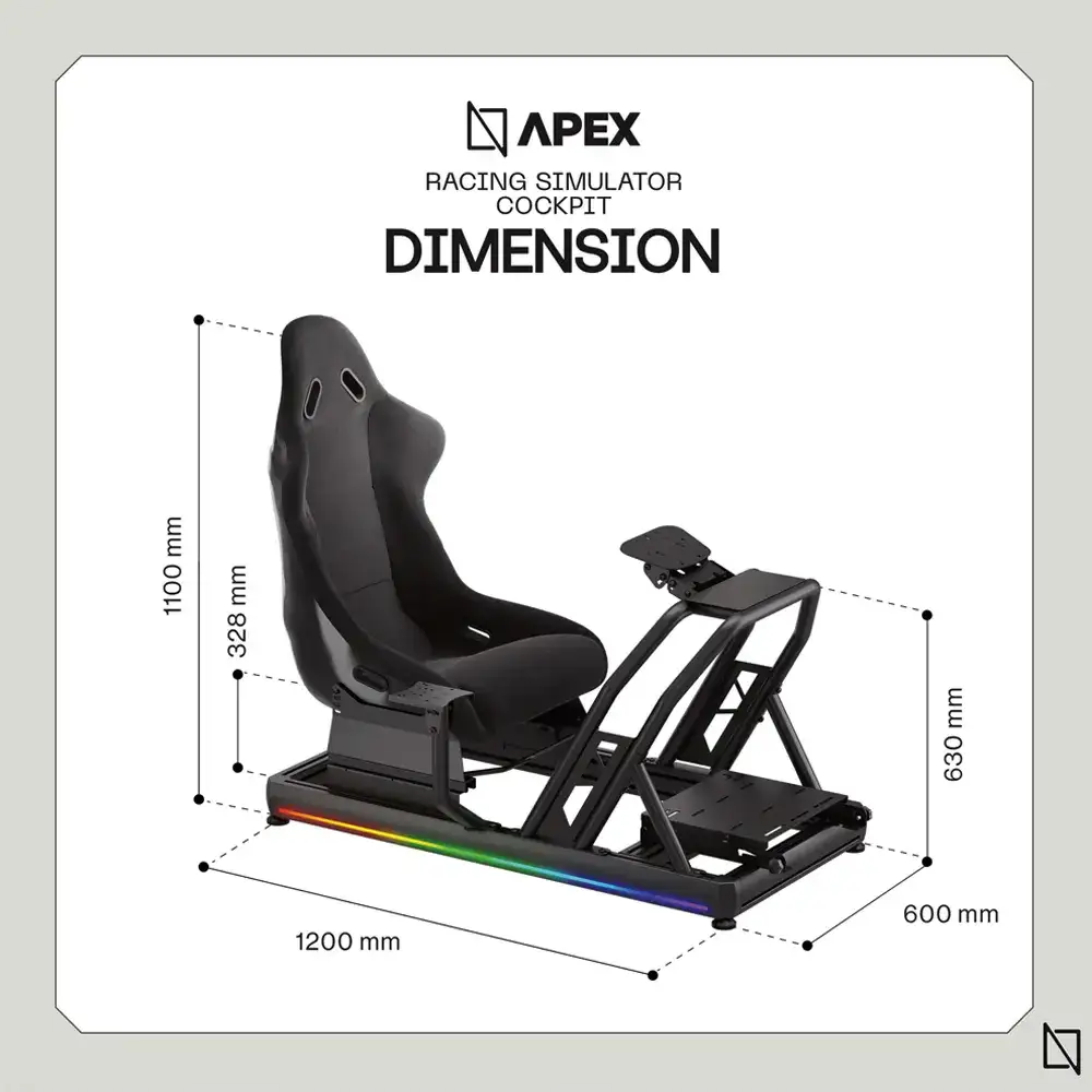 Apex Racing Simulator Cockpit- APEX-RSC-BK
