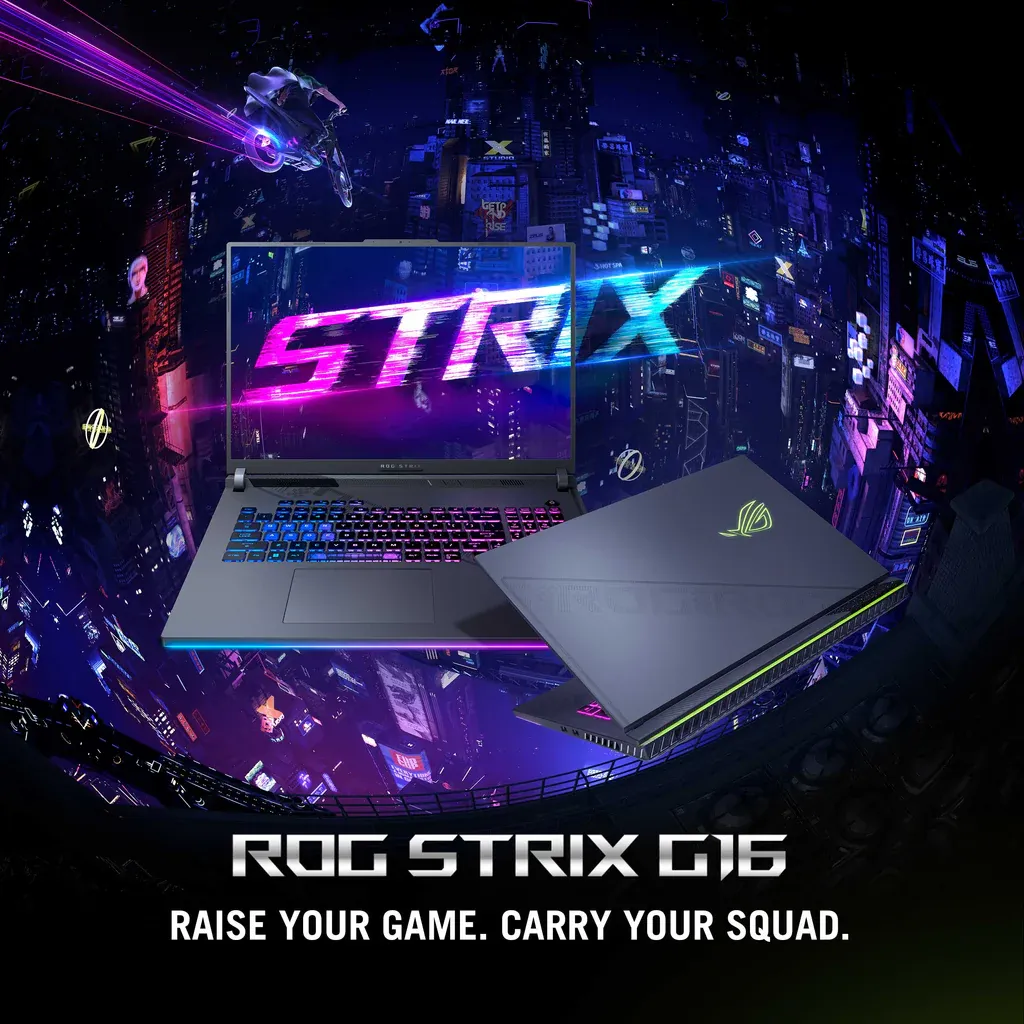 ASUS ROG STRIX G16 G614JV-I7161G | Intel Core i7 13650HX, 16GB RAM, 1TB SSD, 16" WUXGA 165Hz, 8GB NVIDIA RTX 4060, Win11 Home, Eng-Arb K/B, Gray