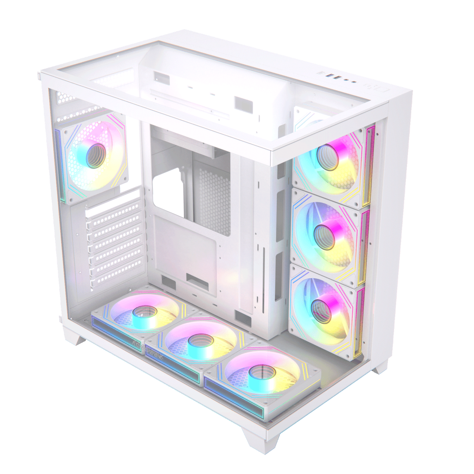 ACEGEEK HORIZON WHITE WITH 7 ARGB FANS