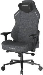 DXRacer Craft Series Gaming Chairs, 2D Integrated Lumbar Support, 4D Armrests, Class 4 Hydraulics, 90Â° ~ 135Â° Back Recline Support, Woven Fabric Upholstery, Large Size, Black / Grey | GC/LCF23FBE/BG