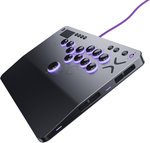 PDP Victrix Pro KO Leverless Fight Stick, For PS5, PS4 & PC, 16 Moveable & Mappable Buttons, Hot-Swappable Cherry MX Speed Silver RGB Switches, 3m Braided USB-C Cable, Black | TBF-3001-05