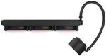 NZXT Kraken Elite 360 RGB AIO Liquid CPU Cooler, 360mm Aluminum Radiator, 2.36" LCD Display, 3 x 120mm PWM Fans, 1800 RPM Fan Speed, 78.86 CFM Airflow, 15.75" Nylon Rubber Tubing, Black | RL-KR36E-B1
