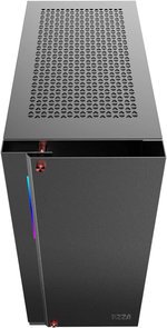 Azza Zircon 7000 ATX Full Tower Case, 2x Pre-Installed 120mm Black Fans, Up to 360mm Radiator Support, 10 Expansion Slot, Addressable RGB Light, Tempered Glass Side Window, Black | CSAZ-7000