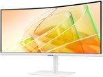 SAMSUNG S65TC ViewFinity S6 Monitor, 34" VA UWQHD Display, 100Hz Refresh Rate, 5ms Response Time, 1000R Curvature, Built-In Speaker, KVM Switch, FreeSync Technology, White | LS34C650TAMXUE