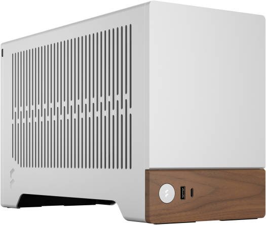 Fractal Terra Small Factor Mini ITX SFX Gaming Case, 2x 2.5" Drive Mounts, 120mm Fan Size, 120mm Radiator Size, Expansion Slots 3 (Max GPU Mode), USB Type-C 20Gbps, Silver | FD-C-TER1N-02