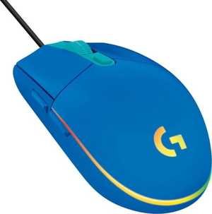 Logitech G203 Lightsync RGB Lighting 800 DPI, 6 programmable buttons Optical Wired Gaming Mouse (Blue) | 910-005798