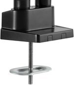 SilverStone ARM25 Dual Monitor Arm w/ Mechanical Spring Design Versatile Adjustability, Monitors Up To 32" Size 9kg Weight, VESA Mounting Interface Standard, 100mm Mounting Hole, Black SST-ARM25