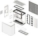 HAVN HS 420 E-ATX Mid Tower Base Edition Computer Case, Up To 420mm Radiators, 11x Fan Support, SGCC Sheet Metal, Tempered Glass, ABS, Zinc Alloy, NdFeB Magnets, White | HVN-CA-HS420-05