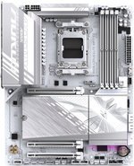 GIGABYTE B850 Aorus Elite WIFI7 ICE AM5 ATX Motherboard, AMD B850 Chipset, 4x DDR5 DIMM Slots, Up to 256GB Max Memory, 1x PCIe 5.0 x16, 3x M.2 Slots, WiFi & BT, White | B850-A-ELITE-WF7-ICE