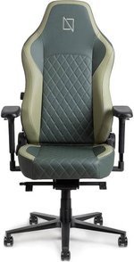 Navodesk APEX Cloud Leather Ergonomic Gaming Chair, 155Â° Reclining High Back Chair, 4D Metal Armrest, Magnetic Memory Foam Headrest, Lumbar Support, 60mm Castors, Army Green | B0CCYVPTFL