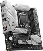 MSI B760M MSI PROJECT ZERO LGA 1700 mATX Motherboard, Intel B760 Chipset, 4x DDR5 Slots / 192GB Max, Wi-Fi 6E / BT 5.3, 2x PCI-E x16, 2x M.2, USB 3.2 Type-C, 1x HDMI / 1x DP | 911-7E14-001