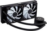 Cooler Master MasterLiquid 240L Core aRGB CPU Liquid Cooler, 240mm Radiator Size, 2x Fans, 1750 RPM Fan Speed, 71.93 CFM Fan Airflow, New Gen S Dual Chamber Pump, Black | MLW-D24M-A18PZ-R1