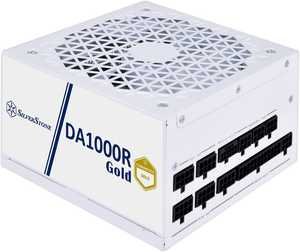 Silverstone DA1000R Fully Modular ATX Power Supply, Cybenetics Gold, 1000W Max Output Power, Gen5 12VHPWR PCIe Connector, 135mm Silent FDB Fan, Active PFC, White | SST-DA1000R-GM-WWW