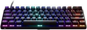 SteelSeries Apex 9 Mini Gaming Keyboard with Fast Optical Switches, Linear OptiPoint Optical Switches, 100M Keypresses, 5 Custom Profiles, Per Key RGB Illumination, US, Black | 64837
