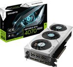 GIGABYTE GeForce RTX 4070 SUPER EAGLE OC ICE Graphics Card, 12GB GDDR6X 192 bit Memory, 2535 MH Core Clock, 21 Gbps Memory Speed, 7168 CUDA, PCI-E 4.0, 3* DP / 1* HDMI | GV-N407SEAGLEOC ICE-12GD