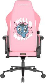 DXRacer Craft Pro Hello Human Cat Edition Gaming Chair, 2D Integrated Lumbar Support, 4D Armrest, 90Â° - 135Â° Reclining Backrest, Cold-Cure Foam, Class 4 Hydraulics, Pink | CRA-PR008-P-H1