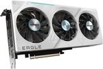 GIGABYTE GeForce RTX 4070 SUPER EAGLE OC ICE Graphics Card, 12GB GDDR6X 192 bit Memory, 2535 MH Core Clock, 21 Gbps Memory Speed, 7168 CUDA, PCI-E 4.0, 3* DP / 1* HDMI | GV-N407SEAGLEOC ICE-12GD