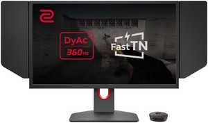 BenQ Zowie XL2566K eSports Gaming Monitor, 25" FHD TN Display, 360Hz Refresh Rate, 1ms Response Time, DyAc+ Technology, Black eQualizer, Color Vibrance, S Switch, Black | 9H.LKRLB.QBP