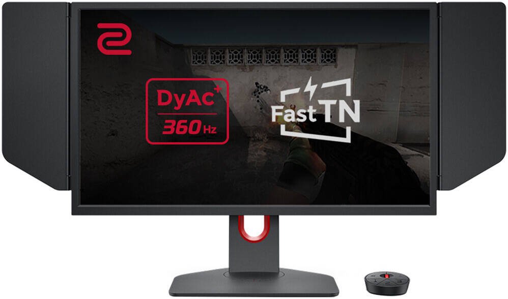 BenQ Zowie XL2566K eSports Gaming Monitor, 25" FHD TN Display, 360Hz Refresh Rate, 1ms Response Time, DyAc+ Technology, Black eQualizer, Color Vibrance, S Switch, Black | 9H.LKRLB.QBP