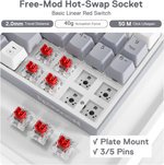 Redragon POLLUX Pro K628 75% RGB Wired Gaming Keyboard,