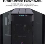 CORSAIR OBSIDIAN 1000D Super-Tower Case, Smoked Tempered Glass, Aluminum Trim - Integrated COMMANDER PRO Fan And Lighting Controller | CC-9011148-WW