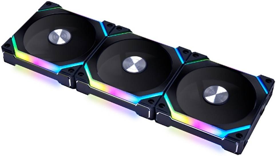  Lian-Li UNI FAN SL V2 Revolutionized Daisy-Chain ARGB Fan, Modular 120mm Fans, Up to 2000 RPM Fan Speed, 64.5 CFM Airflow, Sophisticate Lighting Effects, 3 Pack, Black | G99.12SLV23B.00