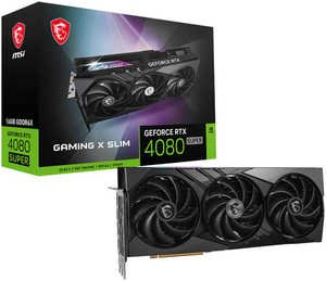 MSI GeForce RTX 4080 SUPER X SLIM Graphics Card, 16GB GDDR6X 256-bit Memory, 2625 MHz Boost Clock, 23Gbps Mmeory Speed, 10240 CUDA Cores, PCI E Gen 4, DP x 2 / HDMI x 2 | 912-V511-231