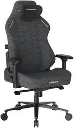 DXRacer Craft Series Gaming Chairs, 2D Integrated Lumbar Support, 4D Armrests, Class 4 Hydraulics, 90Â° ~ 135Â° Back Recline Support, Woven Fabric Upholstery, Large Size, Black / Grey | GC/LCF23FBE/BG
