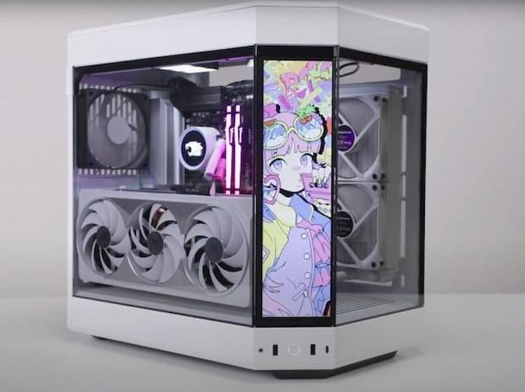 HYTE CASE Y60 WITH LCD SCREEN GAMING PC BUILD with 4070TI SUPER 
