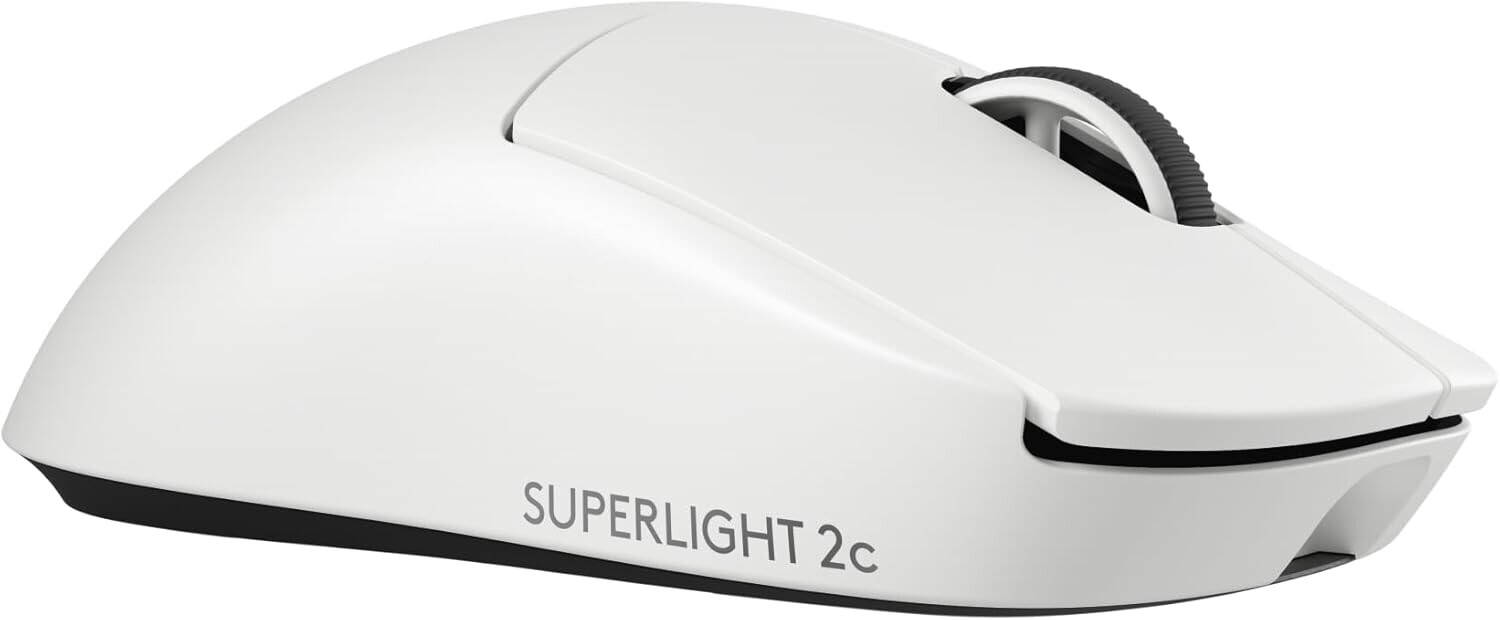 Logitech G Pro X Superlight 2c Wireless Gaming Mouse, 5 Buttons, 44K DPI, HERO 2 Sensor, 888 IPS Speed, white