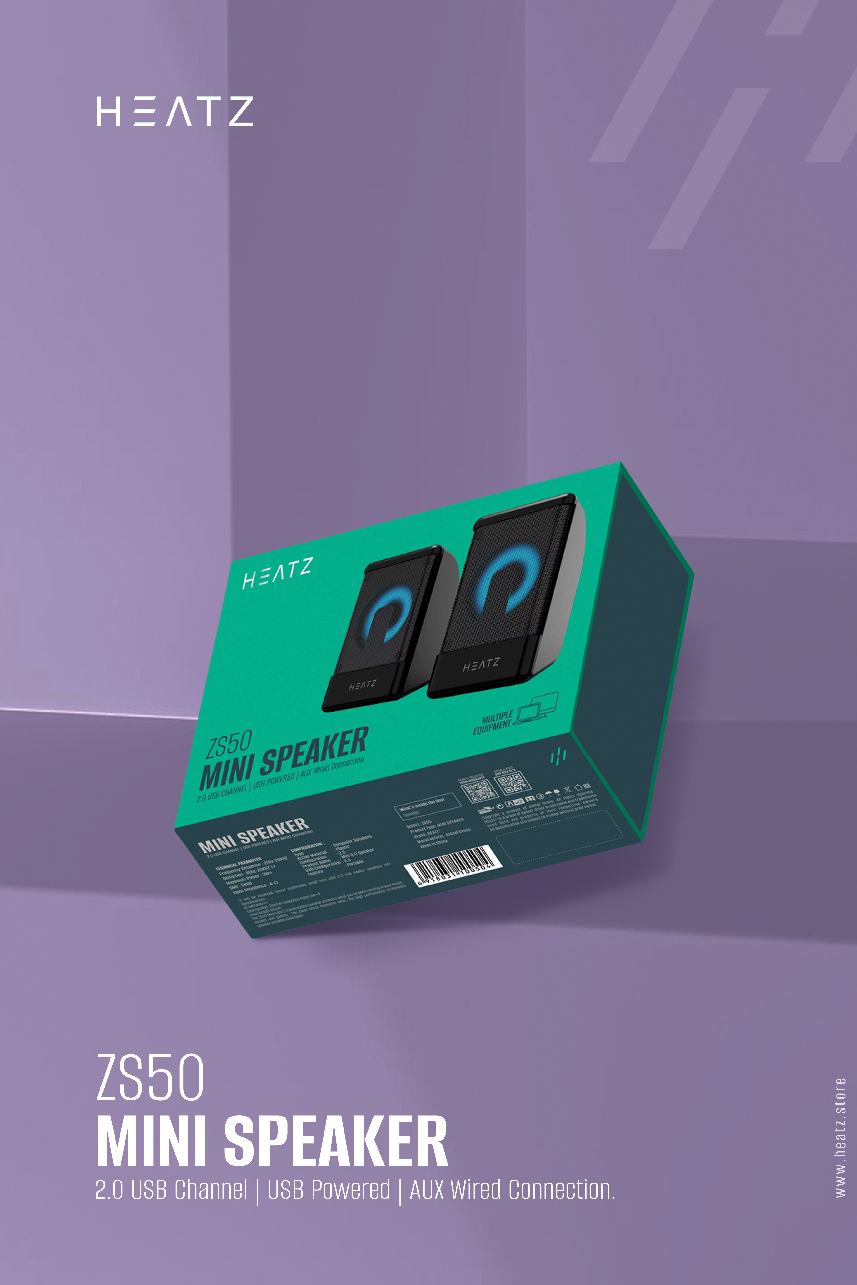 HEATZ ZS50 USB Surround Sound Speaker